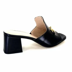 Talon|Mules<Ivoire0352 Mules à Talon Ivoire K166 Caraibi2 Cuir Noir