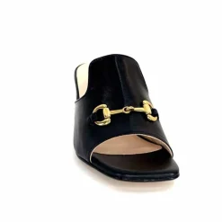 Talon|Mules<Ivoire0352 Mules à Talon Ivoire K166 Caraibi2 Cuir Noir