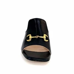 Talon|Mules<Ivoire0352 Mules à Talon Ivoire K166 Caraibi2 Cuir Noir