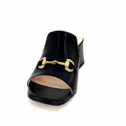 Talon|Mules<Ivoire0352 Mules à Talon Ivoire K166 Caraibi2 Cuir Noir