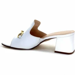 Talon|Mules<Ivoire0352 Mules à Talon Ivoire K166 Caraibi2 Cuir Blanc
