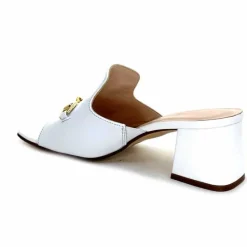 Talon|Mules<Ivoire0352 Mules à Talon Ivoire K166 Caraibi2 Cuir Blanc
