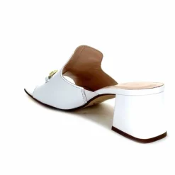 Talon|Mules<Ivoire0352 Mules à Talon Ivoire K166 Caraibi2 Cuir Blanc
