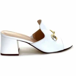 Talon|Mules<Ivoire0352 Mules à Talon Ivoire K166 Caraibi2 Cuir Blanc