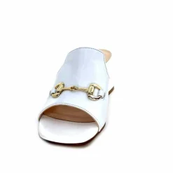 Talon|Mules<Ivoire0352 Mules à Talon Ivoire K166 Caraibi2 Cuir Blanc