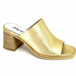 Vacances|Mules<Myma Mules à Talon 7770 Cuir Or