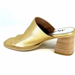 Vacances|Mules<Myma Mules à Talon 7770 Cuir Or