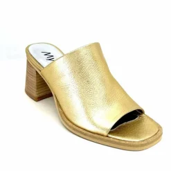 Vacances|Mules<Myma Mules à Talon 7770 Cuir Or