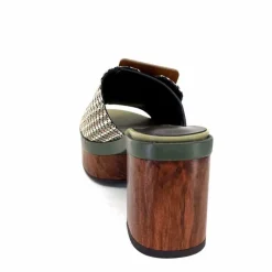 Vacances|Féminin<noa harmon Mules à Talon 9669 M33 Vert Marron