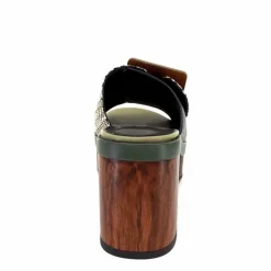 Vacances|Féminin<noa harmon Mules à Talon 9669 M33 Vert Marron