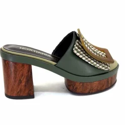 Vacances|Féminin<noa harmon Mules à Talon 9669 M33 Vert Marron