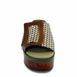 Vacances|Féminin<noa harmon Mules à Talon 9669 M33 Vert Marron