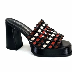 Talon|Féminin<noa harmon Mules à Talon 9711 M06 Cuir Multicolore Noir