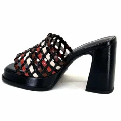 Talon|Féminin<noa harmon Mules à Talon 9711 M06 Cuir Multicolore Noir