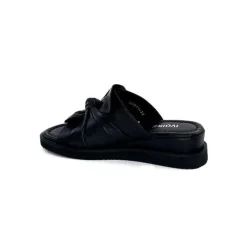 Vacances|Mules<Ivoire-354 Mules Compensées Ivoire 107911 Cuir Noir