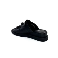 Vacances|Mules<Ivoire-354 Mules Compensées Ivoire 107911 Cuir Noir