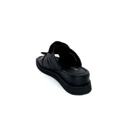 Vacances|Mules<Ivoire-354 Mules Compensées Ivoire 107911 Cuir Noir