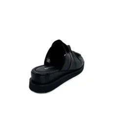 Vacances|Mules<Ivoire-354 Mules Compensées Ivoire 107911 Cuir Noir
