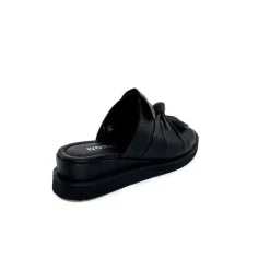 Vacances|Mules<Ivoire-354 Mules Compensées Ivoire 107911 Cuir Noir