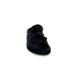 Vacances|Mules<Ivoire-354 Mules Compensées Ivoire 107911 Cuir Noir