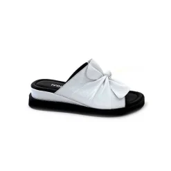 Vacances|Mules<Ivoire-354 Mules Compensées Ivoire 107911 Cuir Blanc