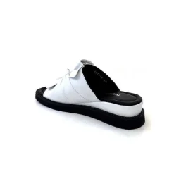 Vacances|Mules<Ivoire-354 Mules Compensées Ivoire 107911 Cuir Blanc