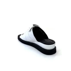 Vacances|Mules<Ivoire-354 Mules Compensées Ivoire 107911 Cuir Blanc