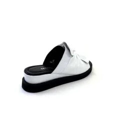 Vacances|Mules<Ivoire-354 Mules Compensées Ivoire 107911 Cuir Blanc