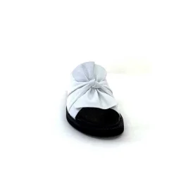 Vacances|Mules<Ivoire-354 Mules Compensées Ivoire 107911 Cuir Blanc