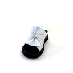 Vacances|Mules<Ivoire-354 Mules Compensées Ivoire 107911 Cuir Blanc