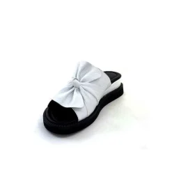 Vacances|Mules<Ivoire-354 Mules Compensées Ivoire 107911 Cuir Blanc