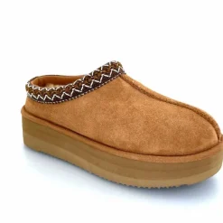 Montagne|Fourrure<sweet heritage Mules Fourrées Glace Daim Camel