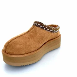 Montagne|Fourrure<sweet heritage Mules Fourrées Glace Daim Camel