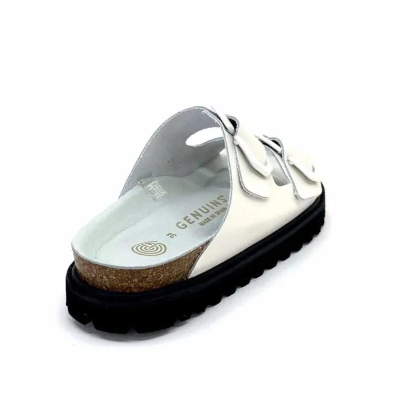 Basic|Plagettes<genuins factory s.l Mules Genuins G105681 Cuir Blanc