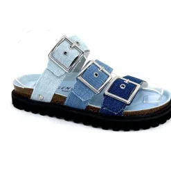 Vacances|Compensées & Plateformes<genuins factory s.l Mules Genuins G105685 Textile Denim Bleu