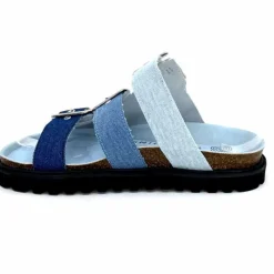 Vacances|Compensées & Plateformes<genuins factory s.l Mules Genuins G105685 Textile Denim Bleu