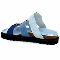 Vacances|Compensées & Plateformes<genuins factory s.l Mules Genuins G105685 Textile Denim Bleu