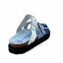 Vacances|Compensées & Plateformes<genuins factory s.l Mules Genuins G105685 Textile Denim Bleu