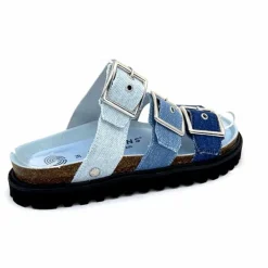 Vacances|Compensées & Plateformes<genuins factory s.l Mules Genuins G105685 Textile Denim Bleu