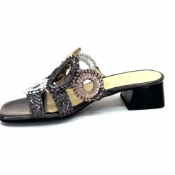 Féminin|Mules<Ivoire0303 Mules Ivoire 21036 Cuir Anthracite