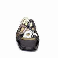 Féminin|Mules<Ivoire0303 Mules Ivoire 21036 Cuir Anthracite