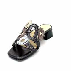 Féminin|Mules<Ivoire0303 Mules Ivoire 21036 Cuir Anthracite