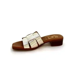 Vacances|Mules<oh my sandals - innova footwear Mules Ivoire 5343 Cuir Or