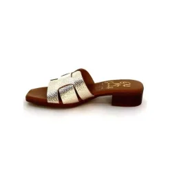 Vacances|Mules<oh my sandals - innova footwear Mules Ivoire 5343 Cuir Or