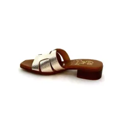 Vacances|Mules<oh my sandals - innova footwear Mules Ivoire 5343 Cuir Or