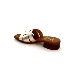 Vacances|Mules<oh my sandals - innova footwear Mules Ivoire 5343 Cuir Or