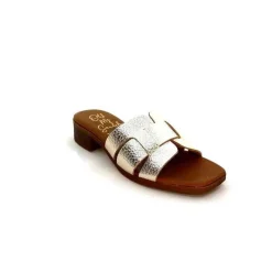 Vacances|Mules<oh my sandals - innova footwear Mules Ivoire 5343 Cuir Or