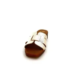 Vacances|Mules<oh my sandals - innova footwear Mules Ivoire 5343 Cuir Or