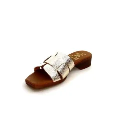 Vacances|Mules<oh my sandals - innova footwear Mules Ivoire 5343 Cuir Or