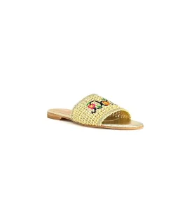 Vacances|Décontracté<fiorina Mules Ivoire S190 Raphia Beige